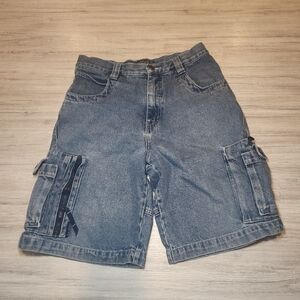 Vtg Y2K OTB One Tough Brandy Denim Jean Shorts Youth Size Boys 14 Husky L3
